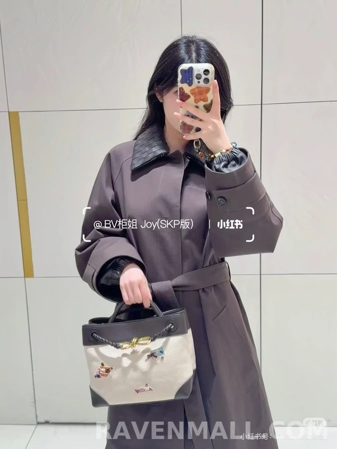 보테가베네타 보테가 베네타 위빙 레더 칼라 코트 상세 이미지
