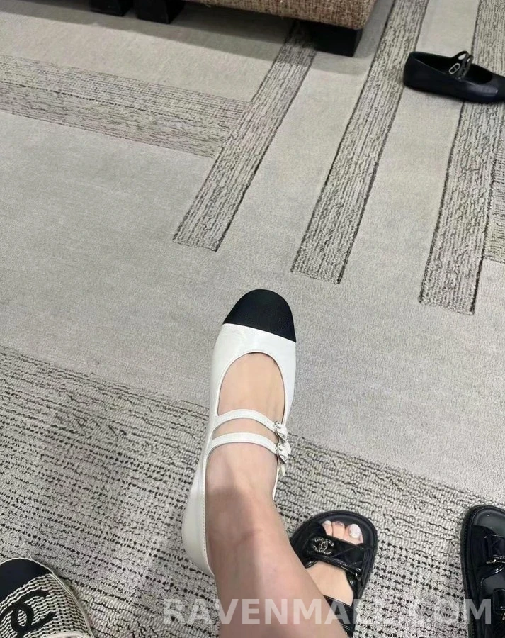 샤넬 샤넬 메리 제인 램스킨 플랫슈즈 상세 이미지