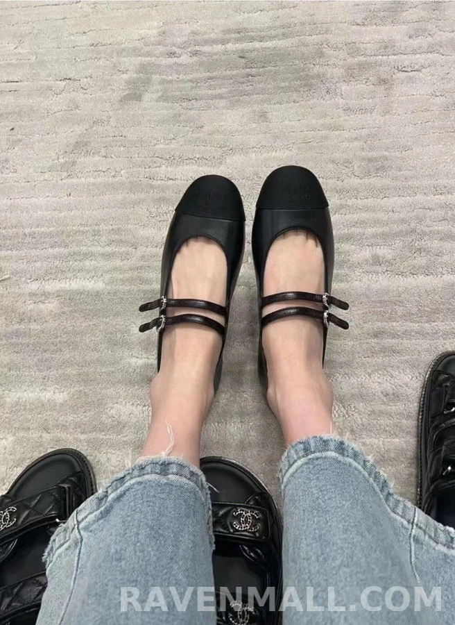 샤넬 샤넬 메리 제인 램스킨 플랫슈즈 상세 이미지