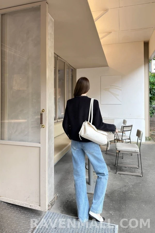 샤넬 샤넬 체크 칼라 자켓 상세 이미지
