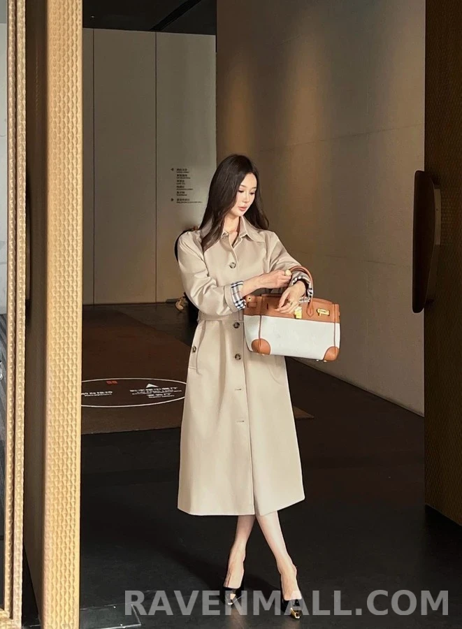 버버리 버버리 체크 안감 싱글 트렌치 코트 상세 이미지