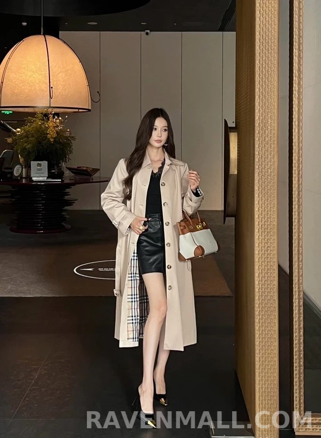 버버리 버버리 체크 안감 싱글 트렌치 코트 상세 이미지