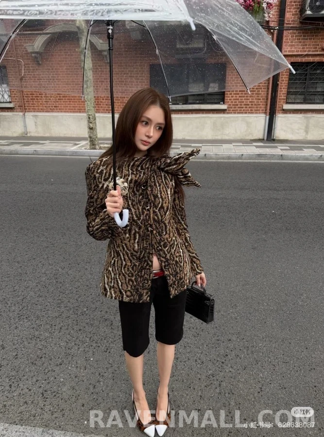 샤넬 샤넬 레오파드 자카드 재킷 상세 이미지