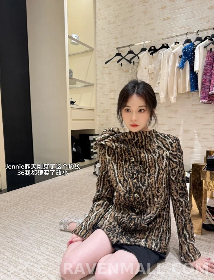 샤넬 샤넬 레오파드 자카드 재킷 상세 이미지