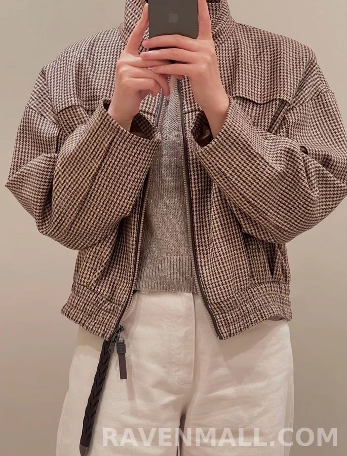 브루넬로 쿠치넬리 브루넬로 쿠치넬리 천조개 스탠드넥 울 자켓 상세 이미지