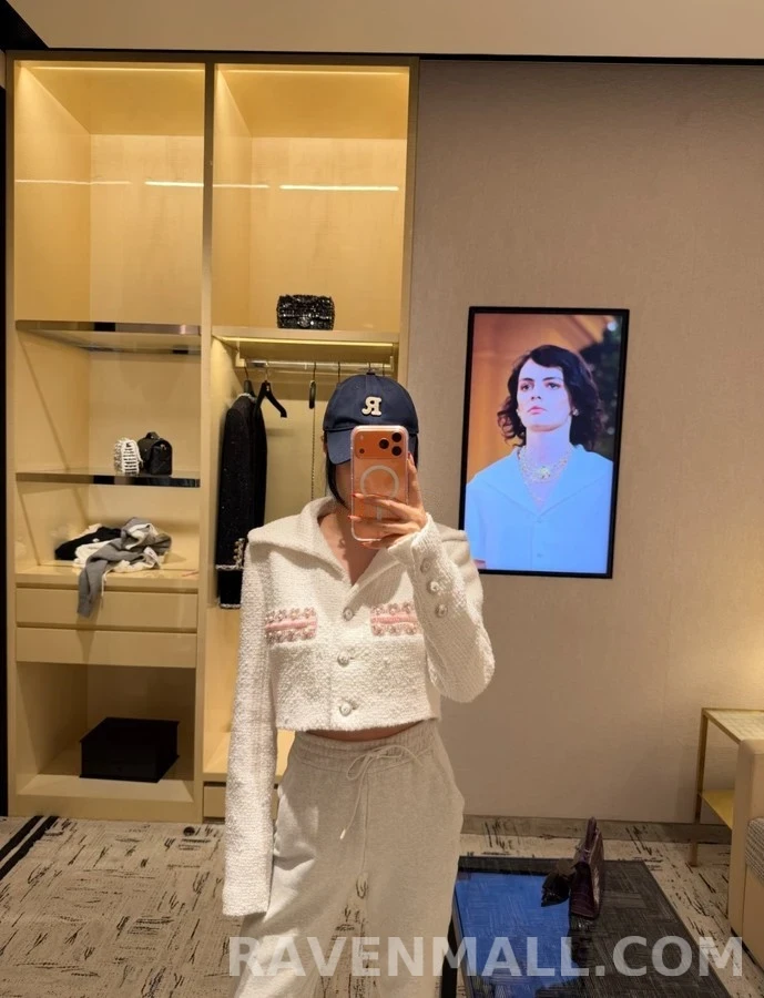 샤넬 샤넬 트위드 비즈 크롭 자켓 상세 이미지