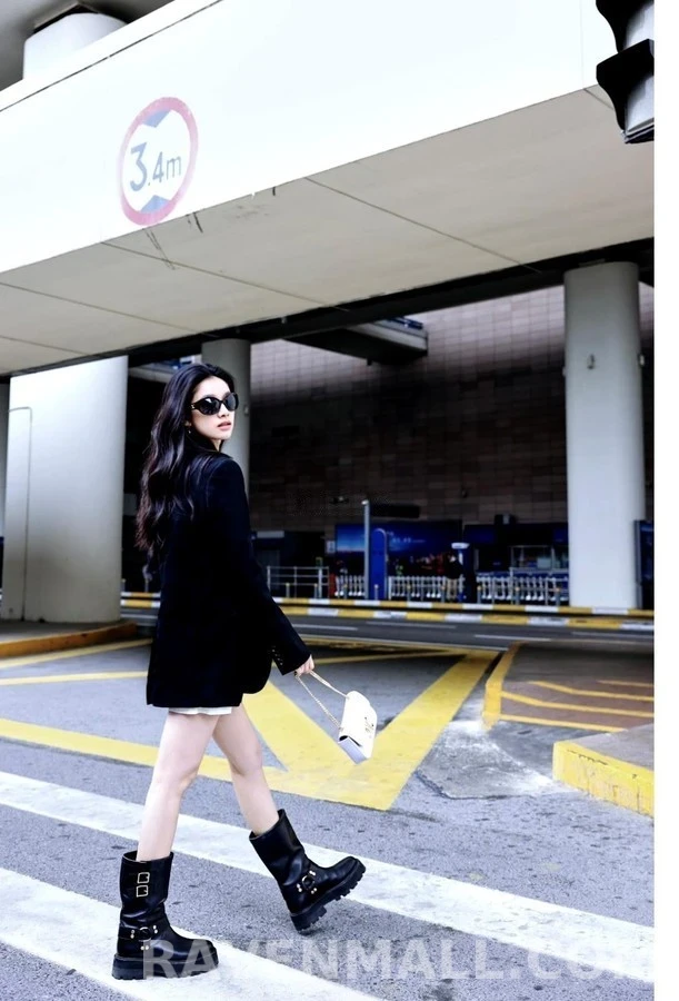 셀린느 셀린느 하네스 바이커 미드 부츠 상세 이미지