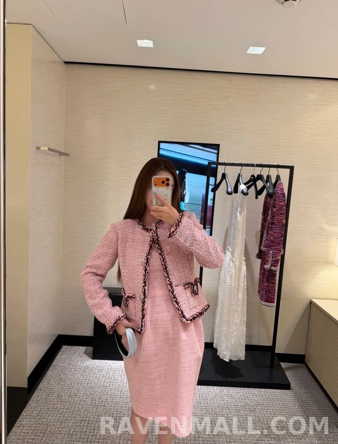 샤넬 샤넬 트위드 배색 롤링 자켓 상세 이미지