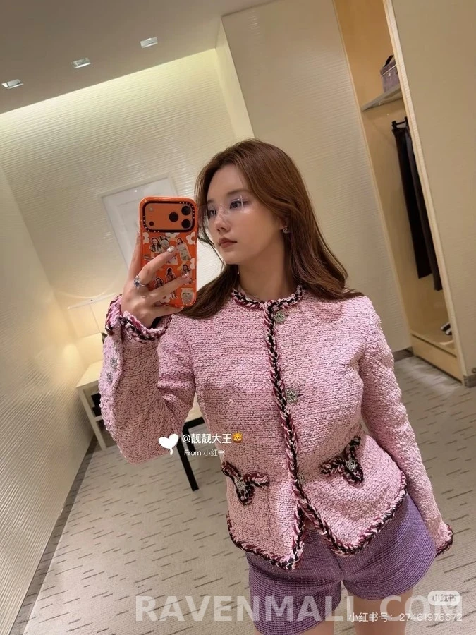 샤넬 샤넬 트위드 배색 롤링 자켓 상세 이미지