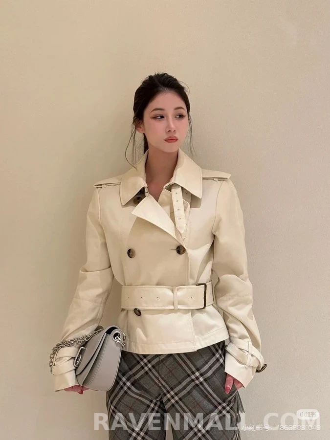 버버리 버버리 더블 브레스트 쇼트 트렌치 자켓 상세 이미지