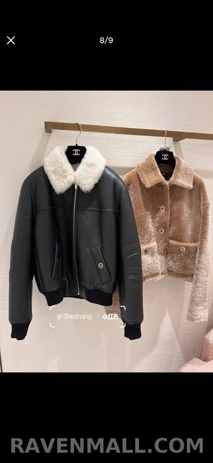 샤넬 샤넬 로고 버튼 피모 일체 자켓 상세 이미지