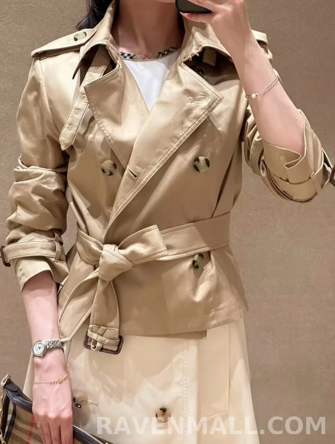 버버리 버버리 더블 브레스티드 숏 트렌치 자켓 상세 이미지