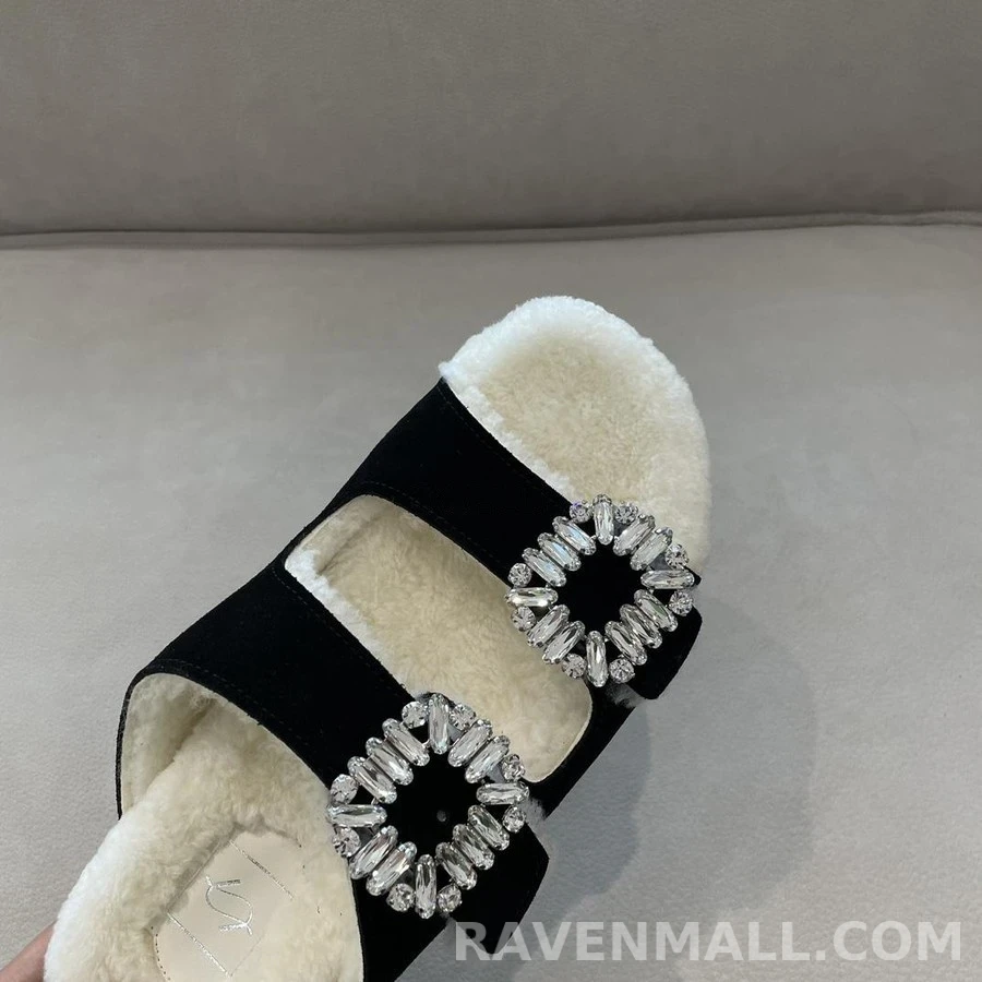 로저 비비에 로저비비에 Slidy Viv Fur 플랫 샌들 상세 이미지