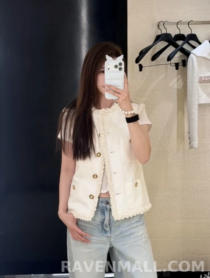 샤넬 샤넬 트위드 브레이드 슬리브리스 상세 이미지
