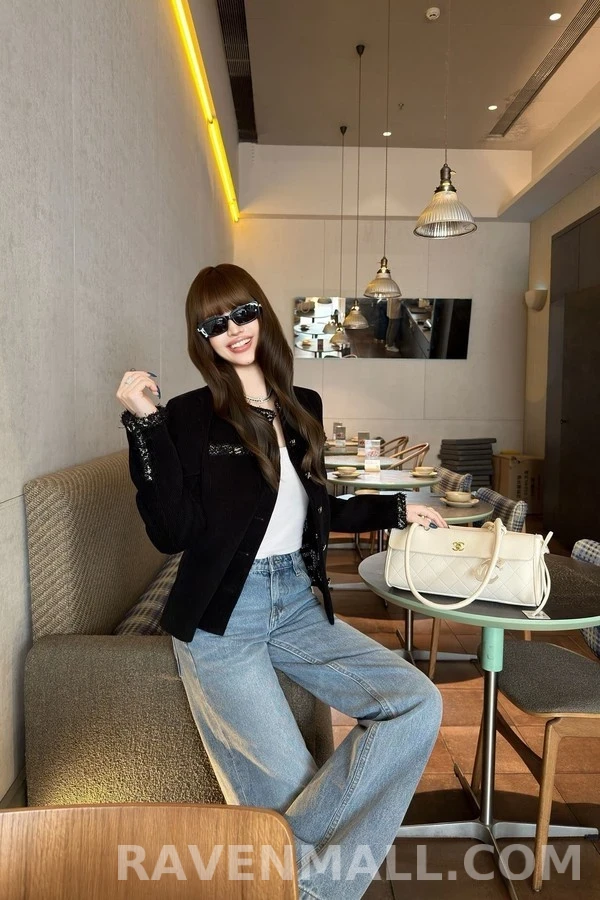 샤넬 샤넬 코듀로이 트림 라운드넥 자켓 상세 이미지