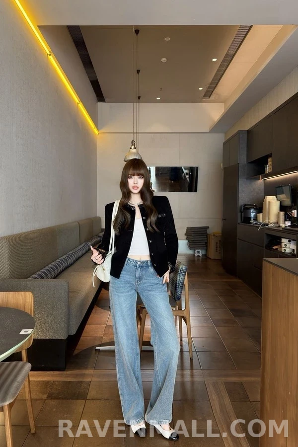 샤넬 샤넬 코듀로이 트림 라운드넥 자켓 상세 이미지