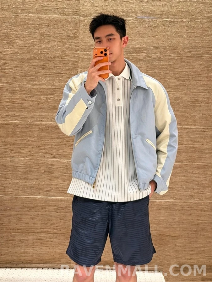 루이비통 루이비통 컬러 블록 레터링 실크 혼방 자켓 상세 이미지