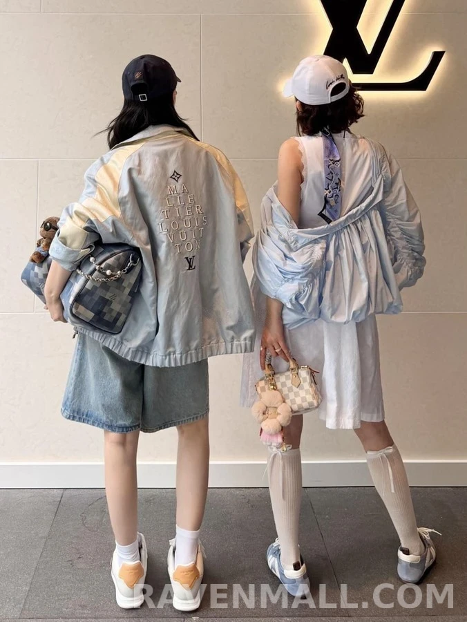 루이비통 루이비통 컬러 블록 레터링 실크 혼방 자켓 상세 이미지