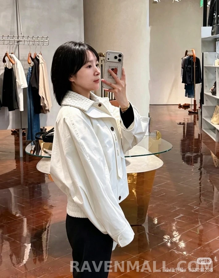 보테가베네타 보테가 베네타 위빙 레더 칼라 자켓 상세 이미지