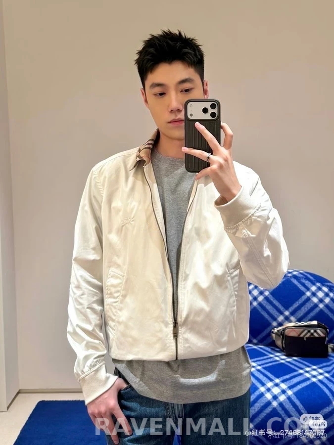 버버리 버버리 체크 카라 자수 자켓 상세 이미지
