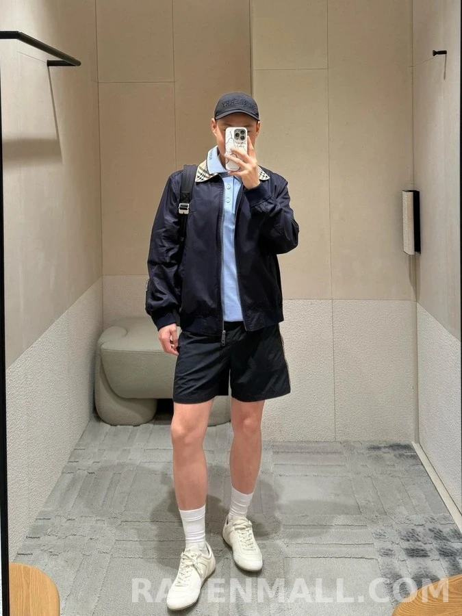 버버리 버버리 체크 칼라 해링턴 재킷 상세 이미지