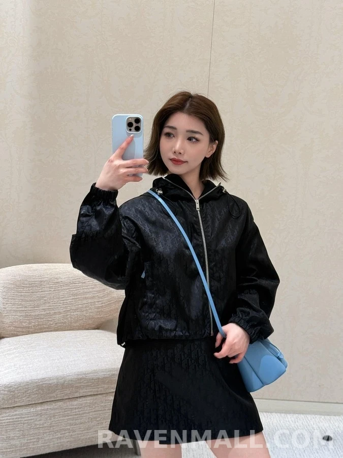디올 디올 오블리크 크롭 후드 집업 상세 이미지