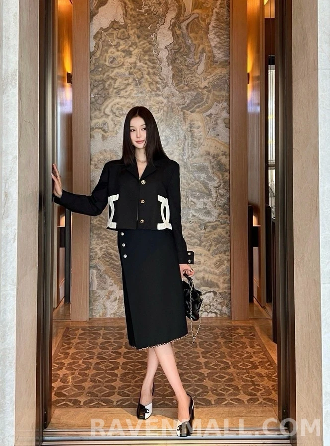 샤넬 샤넬 더블 C 로고 쇼트 자켓 상세 이미지