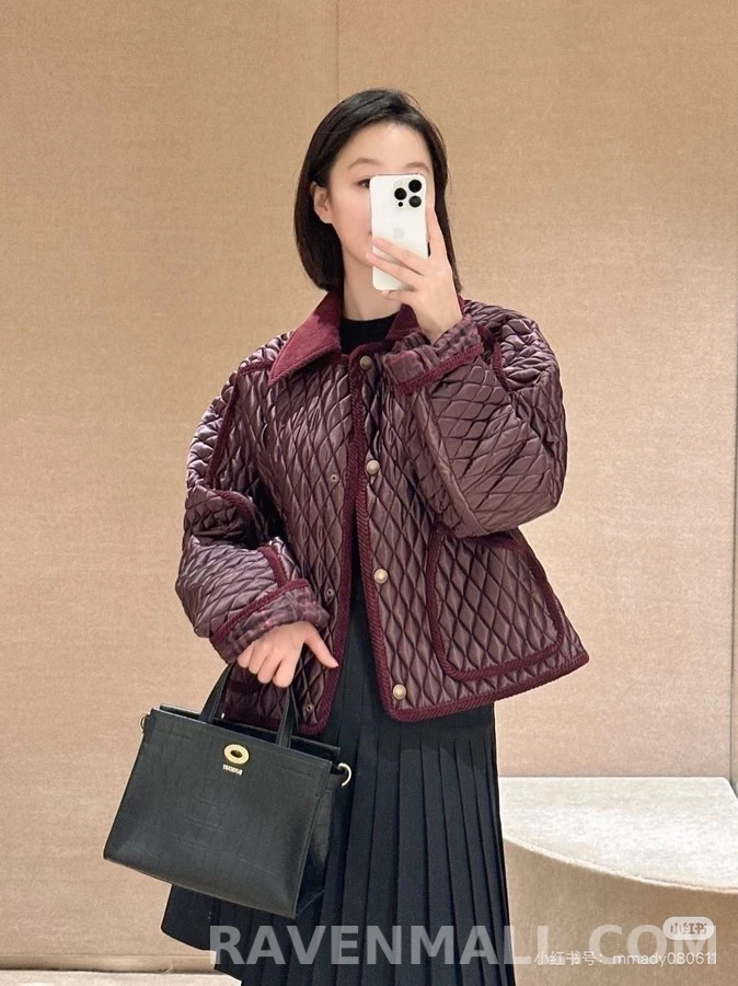 버버리 버버리 다이아몬드 퀼팅 코듀로이 카라 자켓 상세 이미지