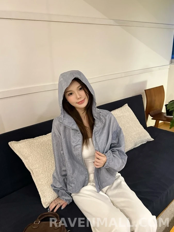 디올 디올 오블리크 크롭 후드 집업 상세 이미지