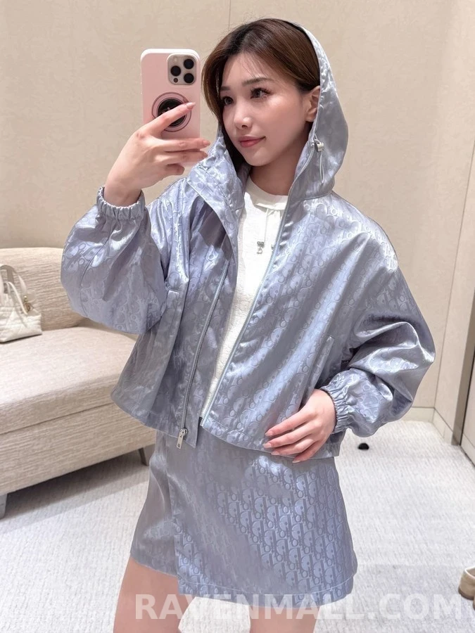디올 디올 오블리크 크롭 후드 집업 상세 이미지
