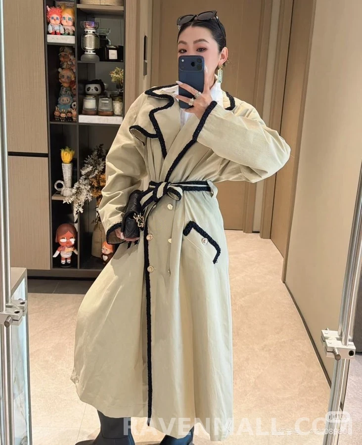 샤넬 샤넬 배색 트렌치 코트 상세 이미지