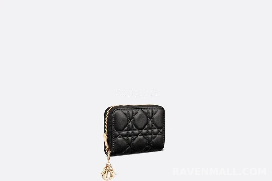 디올 디올 LADY DIOR Voyageur 양가죽 스몰 동전 지갑 상세 이미지