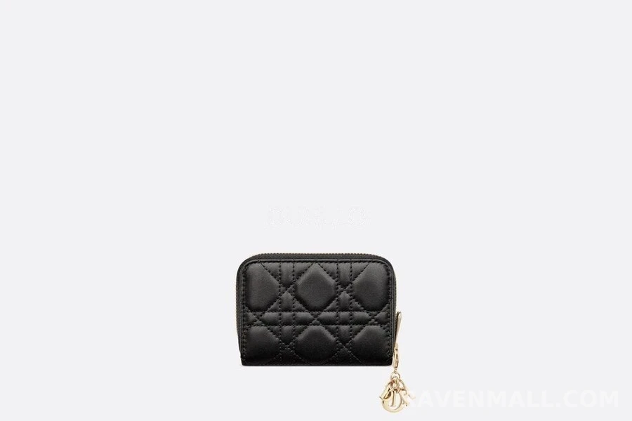 디올 디올 LADY DIOR Voyageur 양가죽 스몰 동전 지갑 상세 이미지