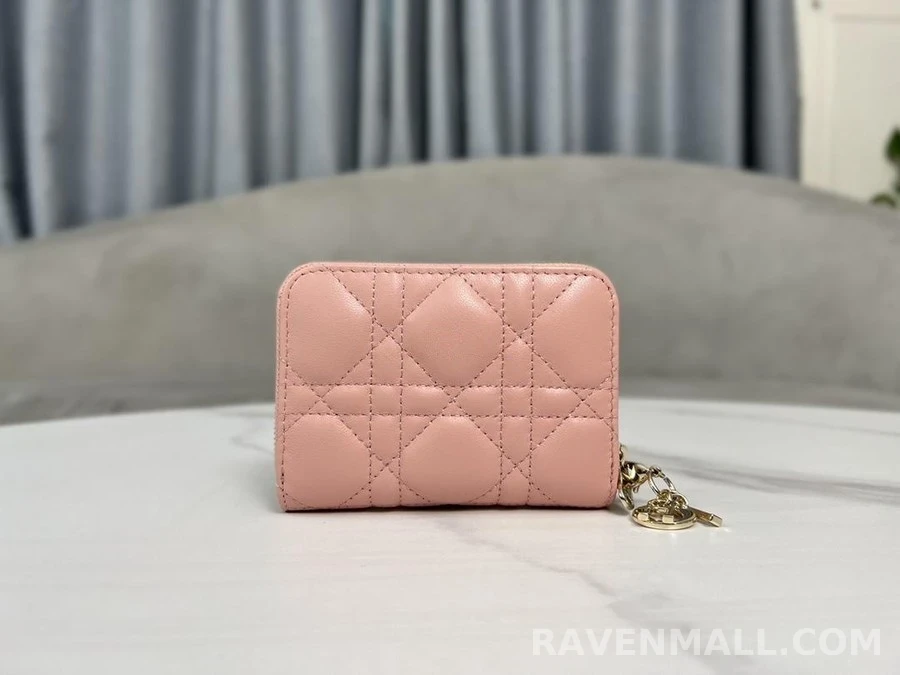 디올 디올 LADY DIOR Voyageur 양가죽 스몰 동전 지갑 상세 이미지