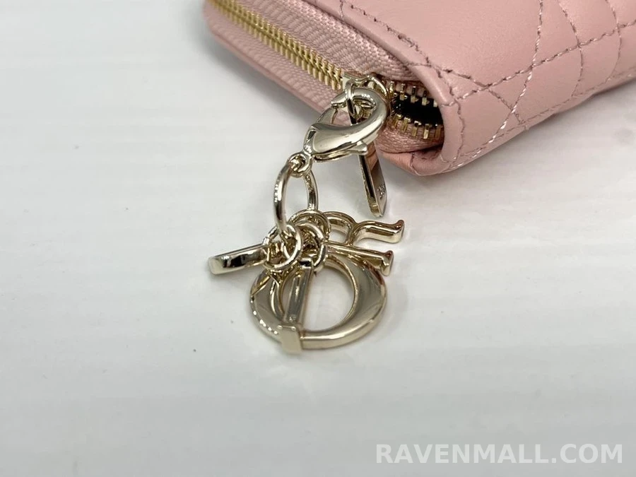 디올 디올 LADY DIOR Voyageur 양가죽 스몰 동전 지갑 상세 이미지
