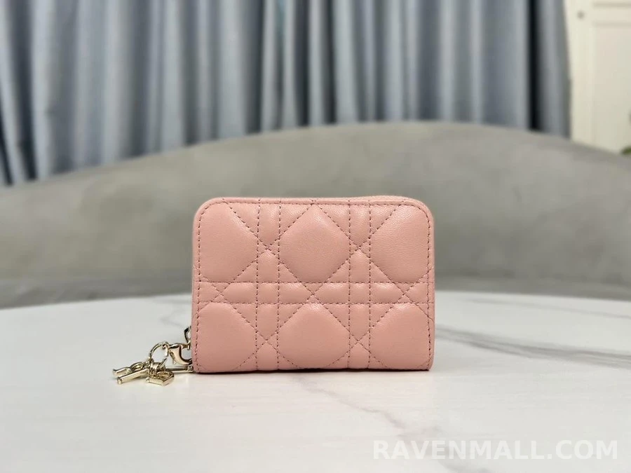 디올 디올 LADY DIOR Voyageur 양가죽 스몰 동전 지갑 상세 이미지