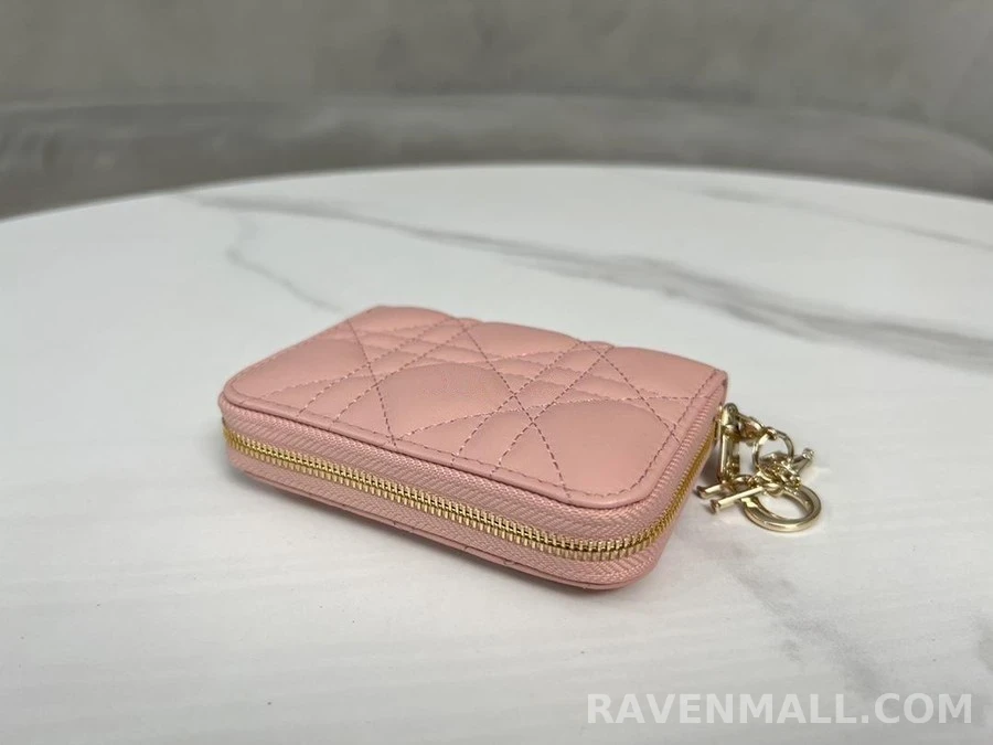 디올 디올 LADY DIOR Voyageur 양가죽 스몰 동전 지갑 상세 이미지