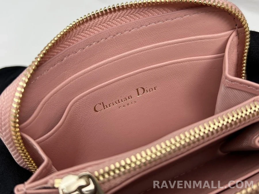 디올 디올 LADY DIOR Voyageur 양가죽 스몰 동전 지갑 상세 이미지