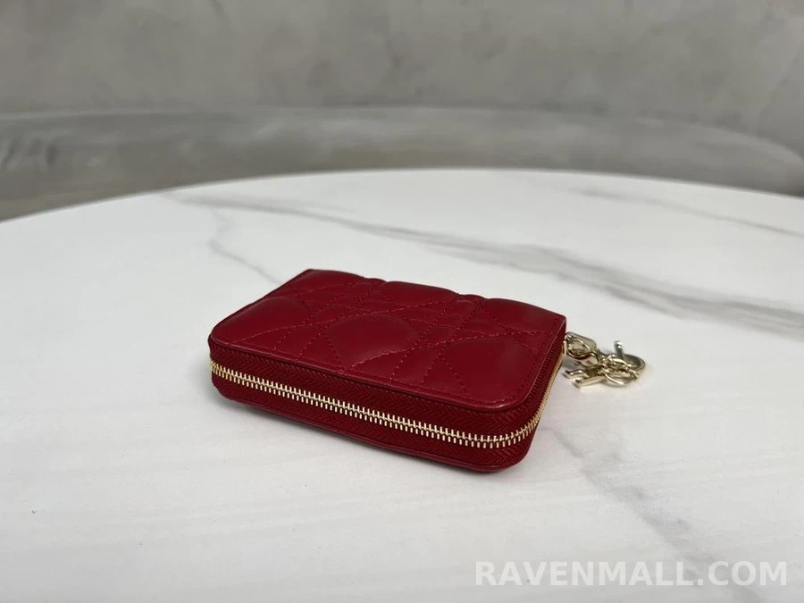 디올 디올 LADY DIOR Voyageur 양가죽 스몰 동전 지갑 상세 이미지