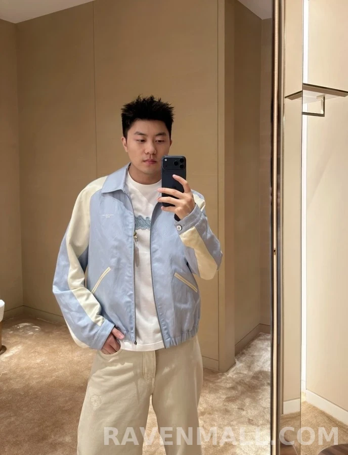 루이비통 루이비통 투톤 자수 바시티 자켓 상세 이미지