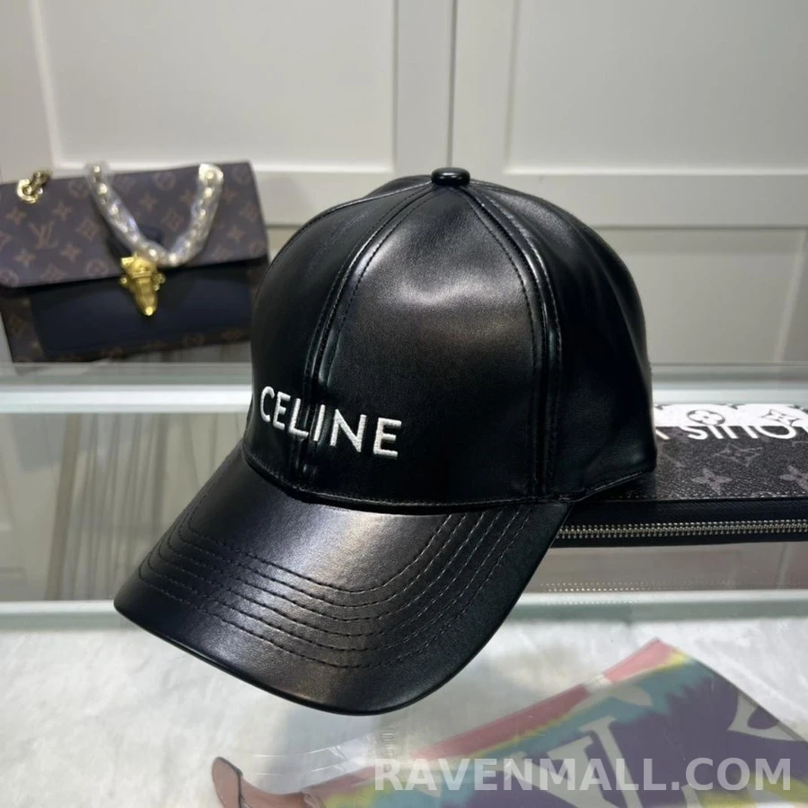 셀린느 셀린느 Celine 레더 베이스볼 캡 상세 이미지