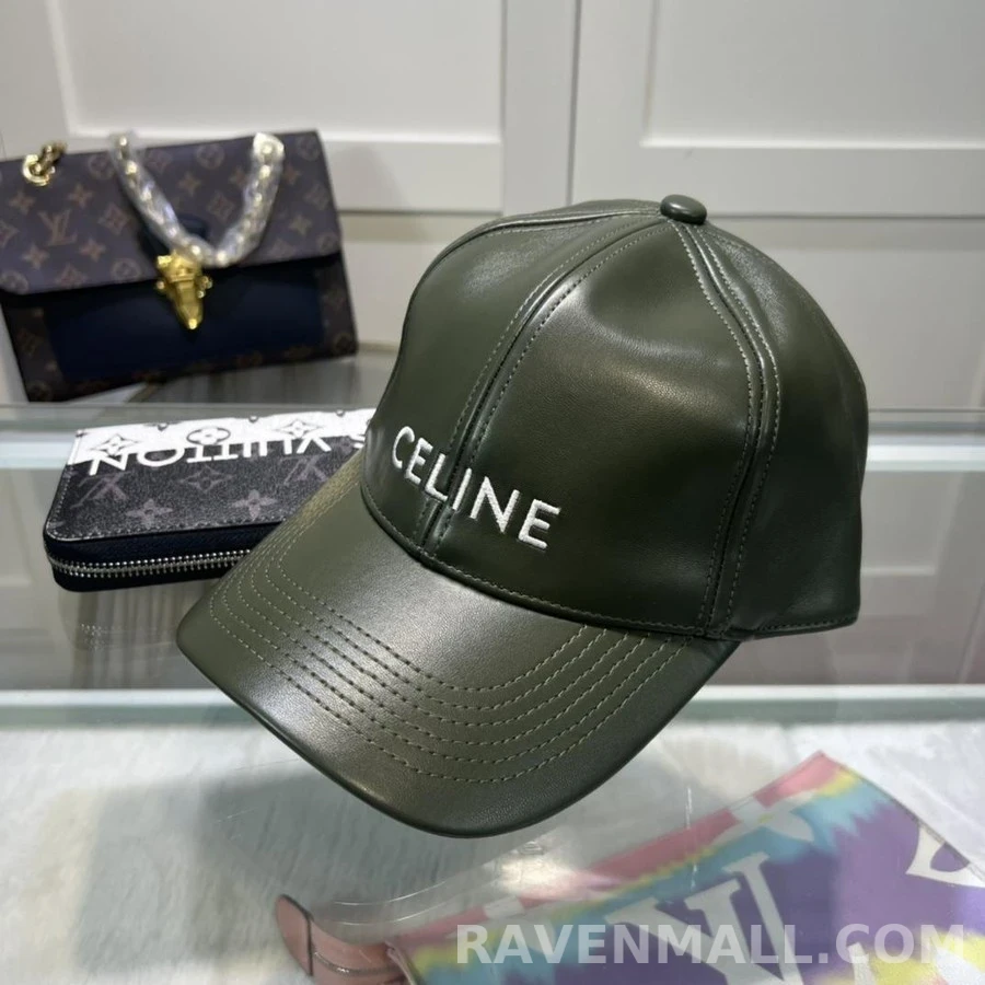 셀린느 셀린느 Celine 레더 베이스볼 캡 상세 이미지