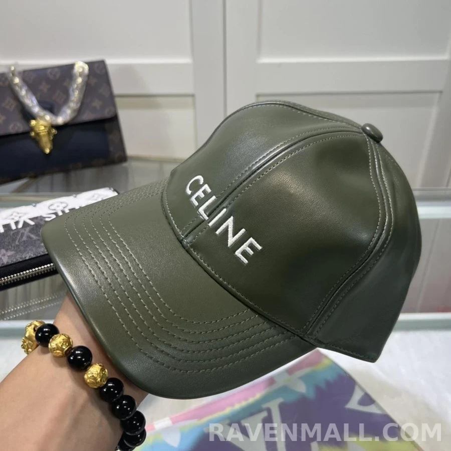 셀린느 셀린느 Celine 레더 베이스볼 캡 상세 이미지