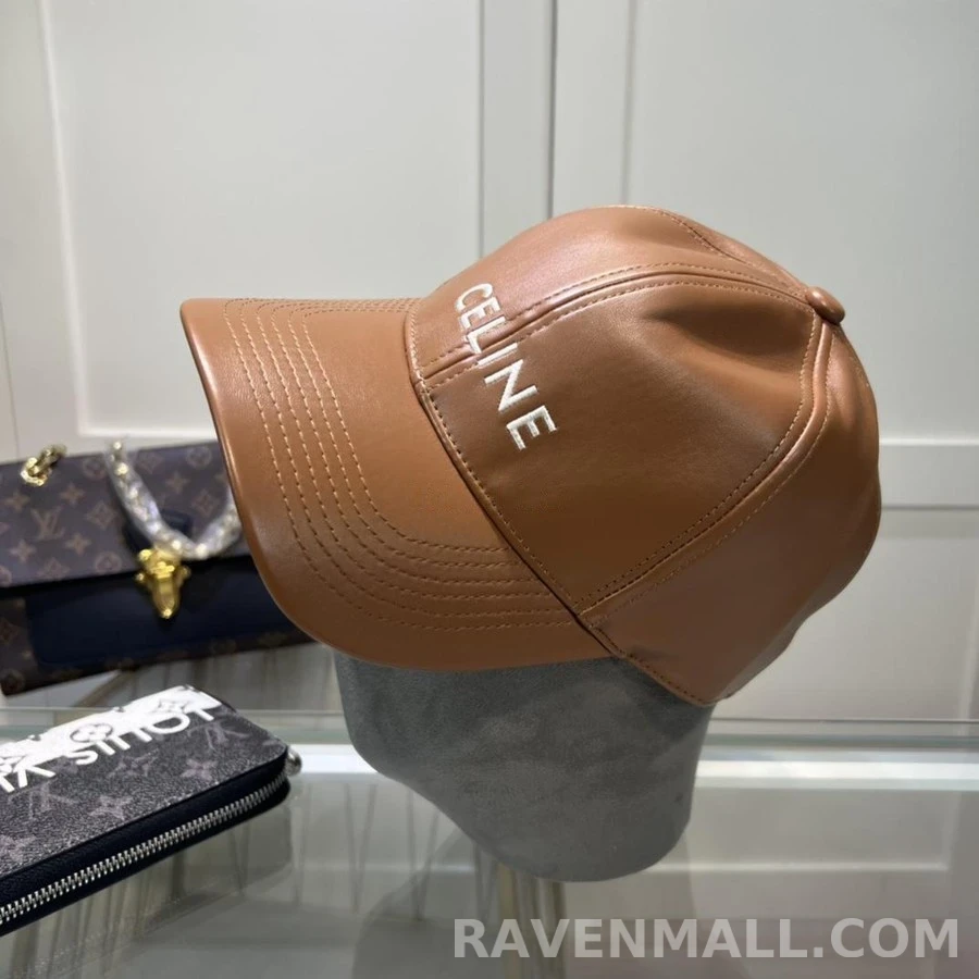 셀린느 셀린느 Celine 레더 베이스볼 캡 상세 이미지