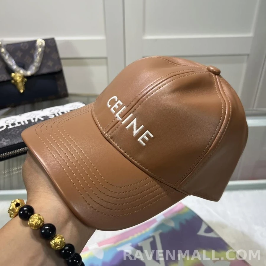 셀린느 셀린느 Celine 레더 베이스볼 캡 상세 이미지