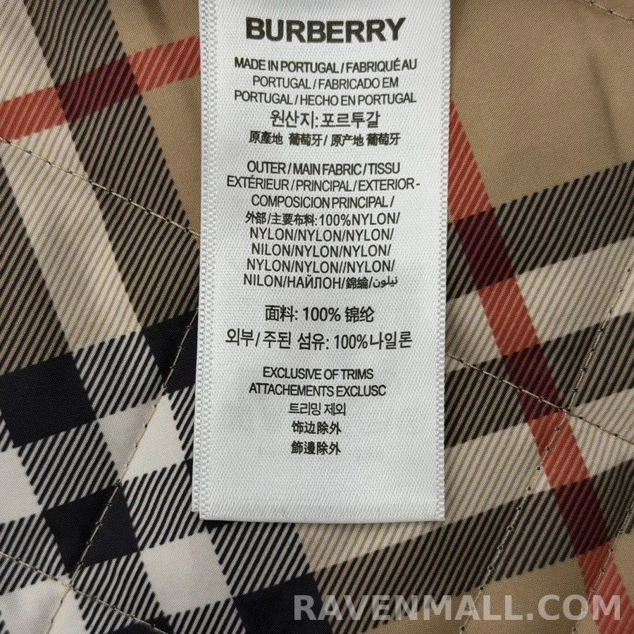 버버리 버버리 라크우드 미니 체크 퀼팅 항공 점퍼 상세 이미지