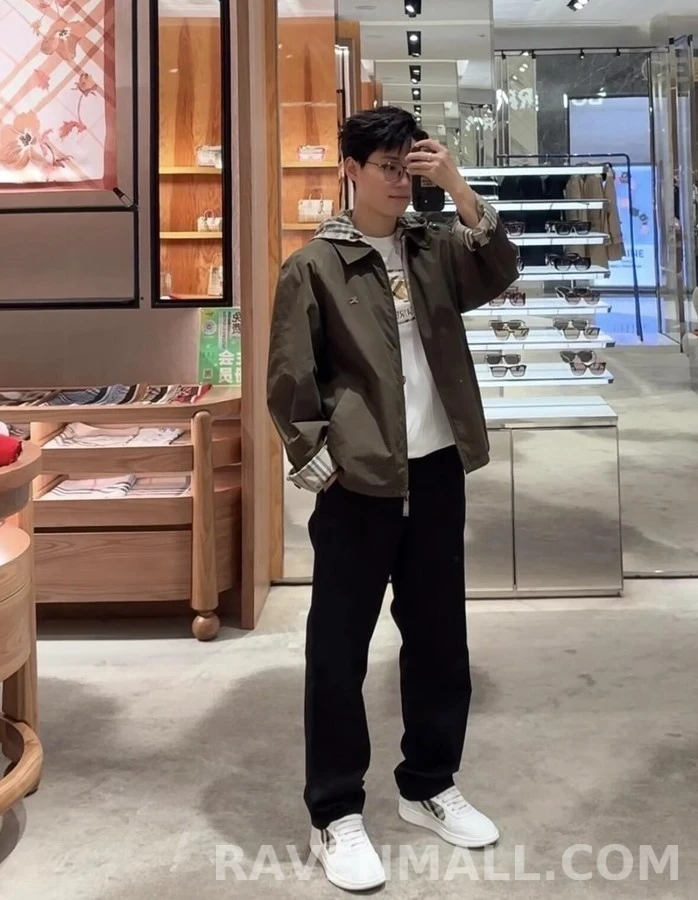 버버리 버버리 후드 로고 코튼 자켓 상세 이미지