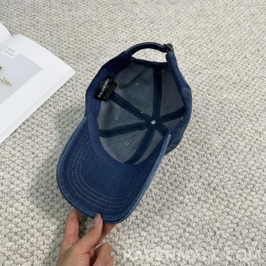 발렌시아가 발렌시아가 입체 로고 데님 베이스볼 캡 상세 이미지