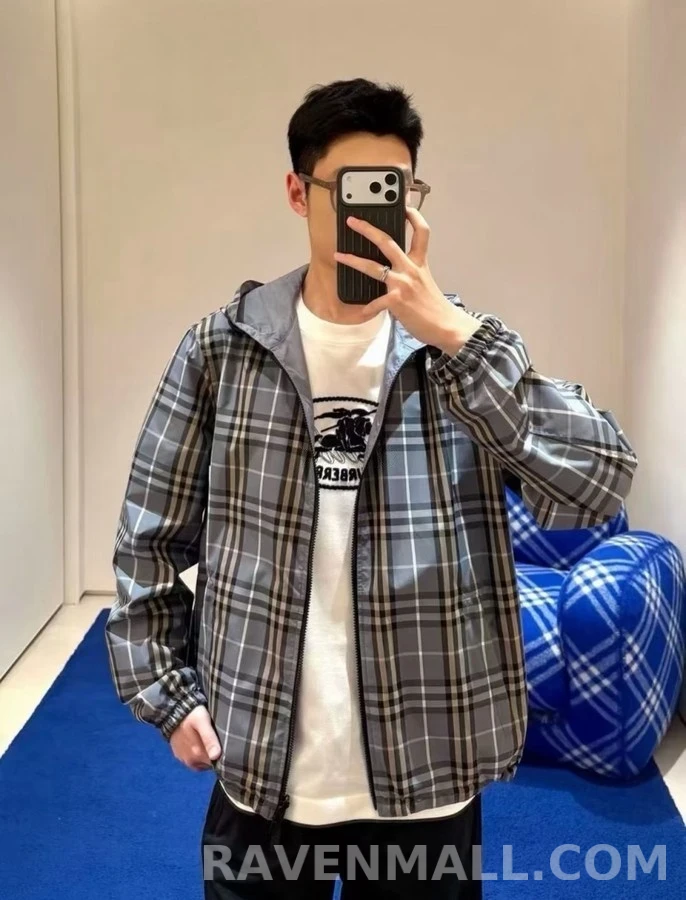 버버리 버버리 빈티지 체크 후드 집업 상세 이미지