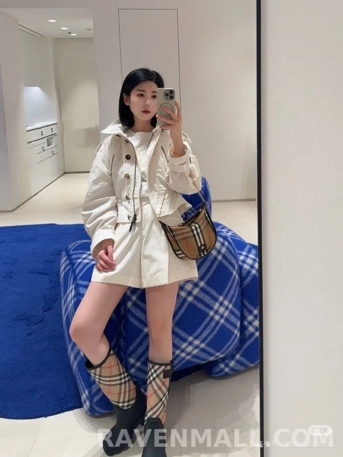 버버리 버버리 체크 포켓 드로스트링 자켓 상세 이미지